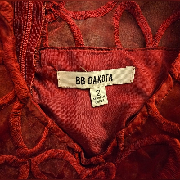 BB Dakota Wine Red A-Line Party Dress (2P) - Picture 9 of 11